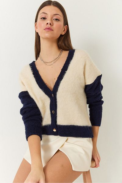 Bianco Lucci Women's Raised Knitwear Cardigan 20246909