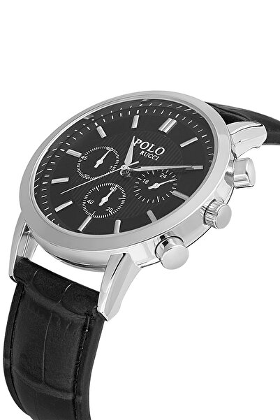 Polo Air Erkek Kombin Set Cüzdan Kartlık Kemer Çakmak Erkek Kol Saati Siyah Renk Set PL-0980E1