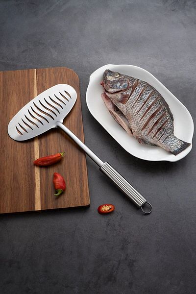Chavin Steel 18.5 cm Fish Steak Serving Ladle and Spoon