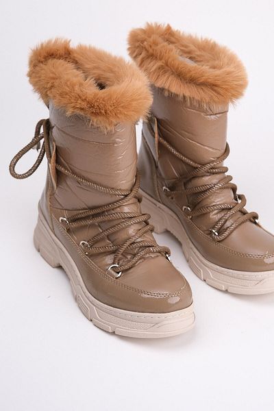 Luvi 23 Γυναικείες μπότες Mink Fur Lace Up