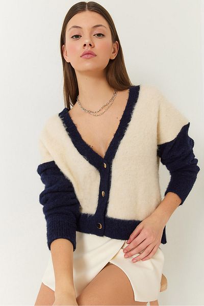 Bianco Lucci Women's Raised Knitwear Cardigan 20246909