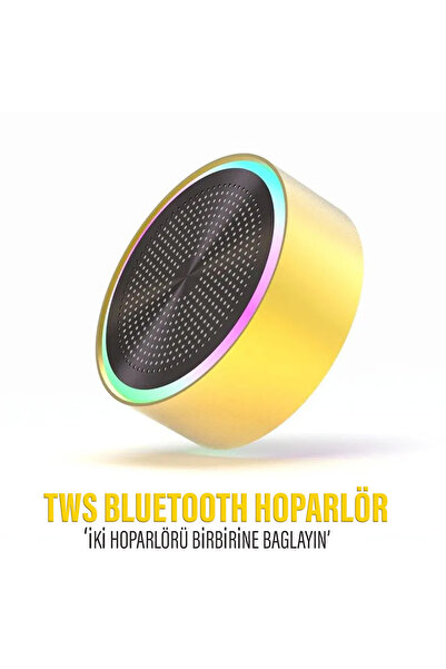 EXENAR Mini Bluetooth Hoparlör Ses Bombası TWS Çift Hoparlör Bağlantısı