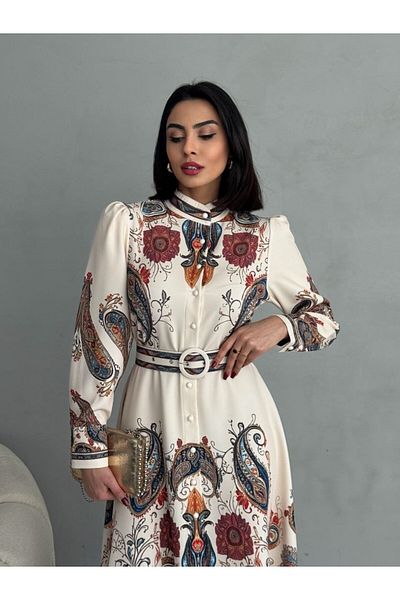 suphias Atlas Fabric Dress (BELT INCLUDED)
