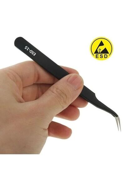 REKOTOOLS -Anti Statik Cımbız İnce Uçlu Eğri