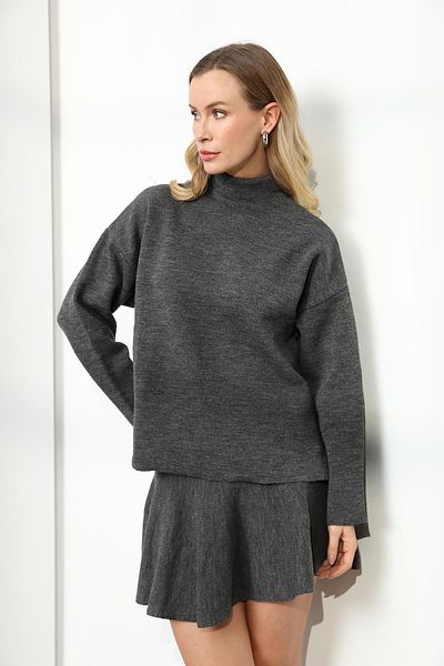 Qutu Butik 241064   Knitwear Skirt Suit