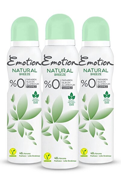 Emotion Deodorant Natural Breeze 150 ml X 3 Adet