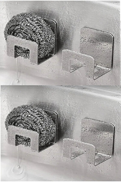 takasat Ömür Boyu Paslanmaz 4 Adet Çok Amaçlı Bulaşık Süngeri Teli ve Lif Tut...