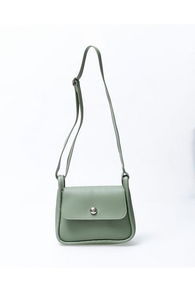 UK BAGS Green 43 Adjustable Strap Simple Stylish Snap Closure Shoulder Bag W 22 cm L 18 cm