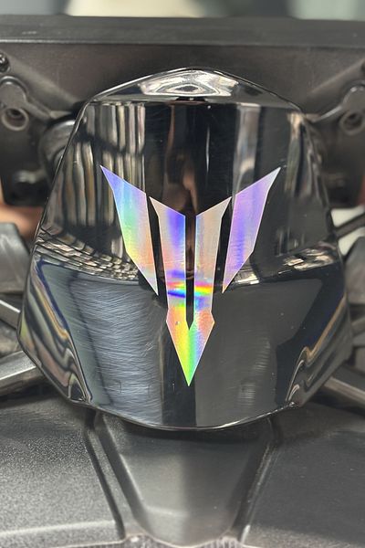 Banxtre Mt Logo Sticker Label with Hologram for Engine and Helmet (10cm) (1 Piece)