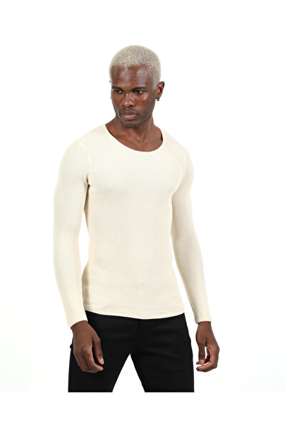 elkumoda Pulover pentru bărbați, tricotaj slim fit - bumbac natural, croială ...