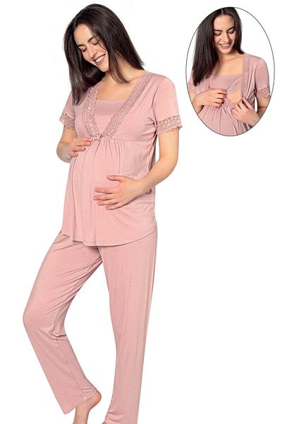 Cotpark Women's Viscose Combed Cotton Pajamas Set - Nursing Features, Short Sleeve, Maternity and Pregnant 14490