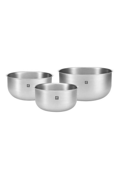 ZWILLING Prep 3-Piece Stainless Steel Bowl Set - Gray 18/10 Model - 1030705