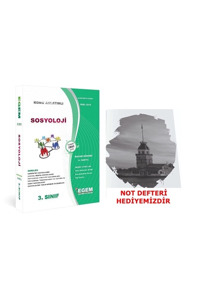 Egem Eğitim Yayınları Aöf Sosyoloji 3 Sınıf 6 Yarıyıl (Bahar Dönemi) Konu Anl...