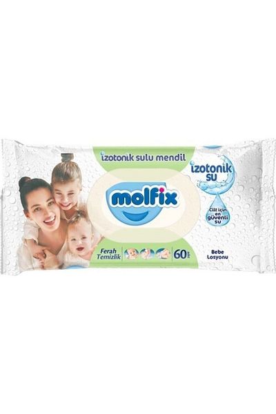 Molfix Fresh Isotonic Water Wipes - 60 X6 Pieces