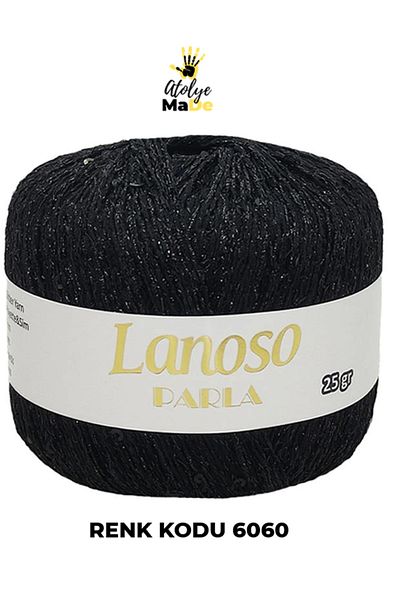 Lanoso Parla 6060 - Μαλακό Glitter Sequin Πλεκτό Κλωστή - 75% Glitter Yarn 25% Payette&Sim 217mt 25gr TEK YUMAK