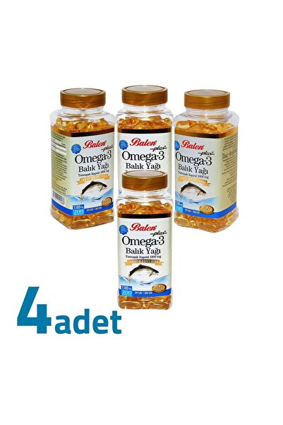 Balen Plus+ Omega-3 Balık Yağı Yumuşak Kapsül 200 Kapsül x 1380mg x 4 Kutu