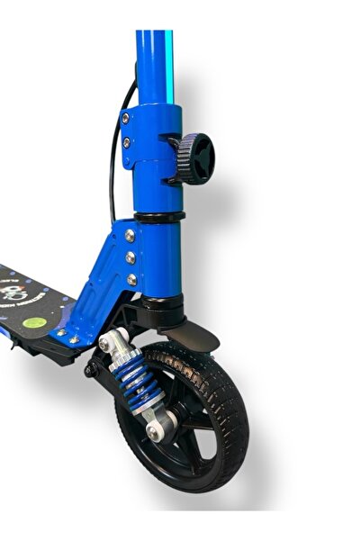 ASENASHOP Elektrikli Çocuk Amortisörlü Led'li Scooter 130 W ( Dizlik Ve Dirseklik Hediyeli)
