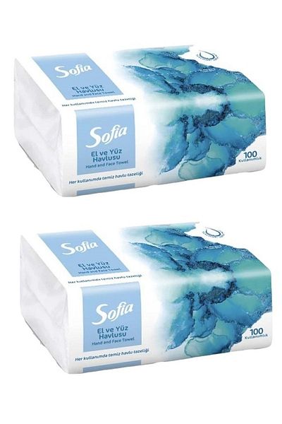 Sofia Hand and Face Towels 100 Pieces X 2 Pieces