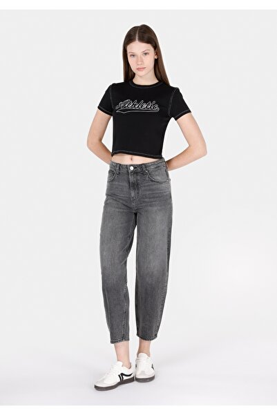 Colin's 850 Jenny Balloon Fit - بنطال جينز نسائي أسود بخصر عالٍ وأرجل قابلة للانكماش CL 1072462