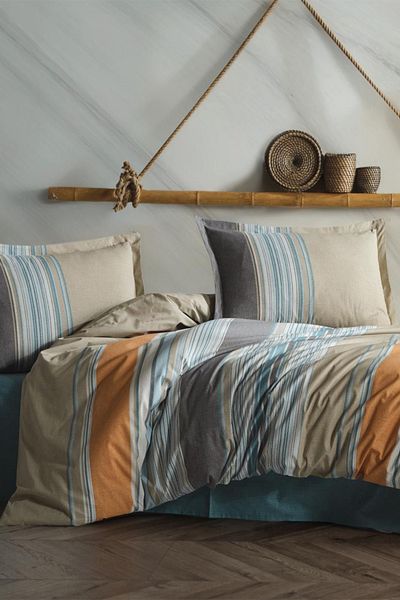 Clasy Duko Oranj Single 100% Cotton Quilt Set 155*215 cm