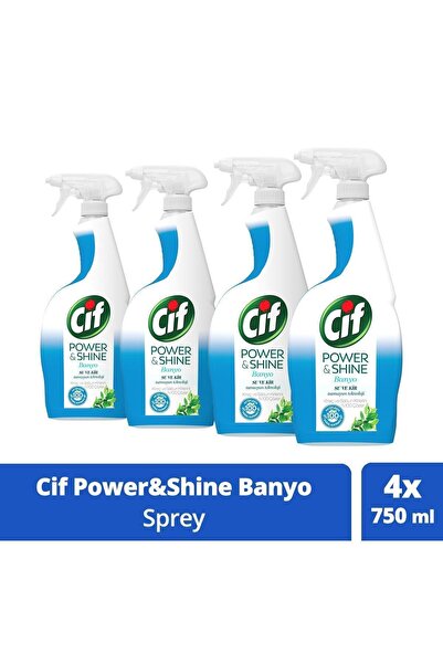 Cif Sprey Power & Shine Banyo 750 Ml X 4 Adet