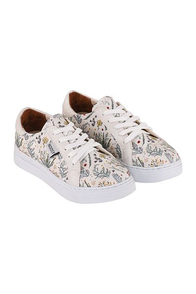 NOOSY Pantofort unisex pentru copii cu design verde floral imprimat