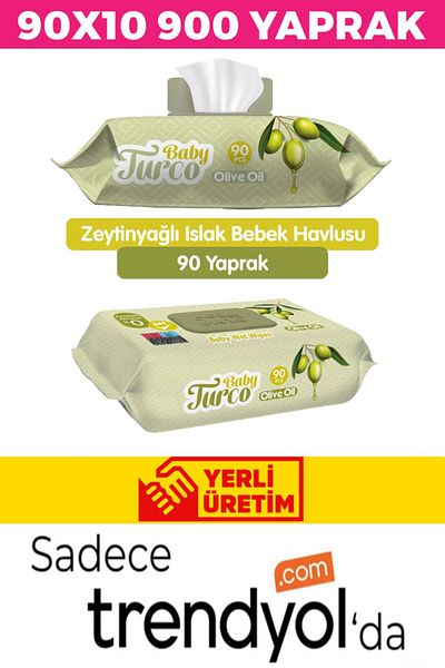 Baby Turco توركو منشفة مبللة للأطفال 90 زيت زيتون