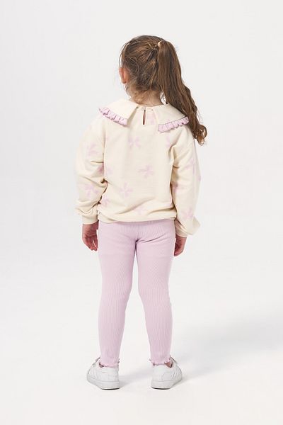 Minipodyum Girl's Printed Ruffled Baby Collared Tights Double Set
