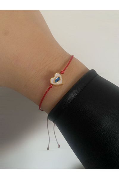 BAE ATOLYE Double Evil Eye Beaded Heart Mother/Daughter Friendship Bracelet