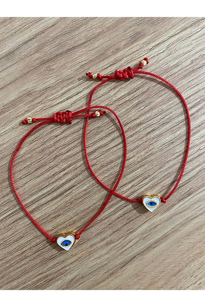 BAE ATOLYE Double Evil Eye Beaded Heart Mother/Daughter Friendship Bracelet