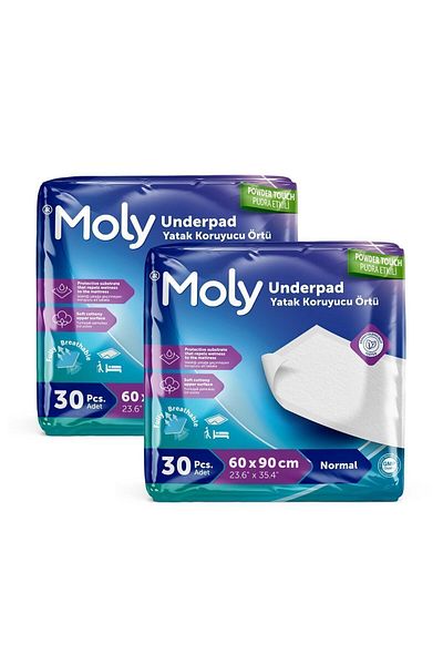 Moly 60X90 cm Mattress Protector Cover - 30Pcs
