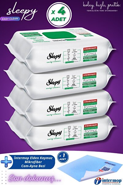 Sleepy Easy Clean Yüzey Tem. Havlusu 100 x4 Adet