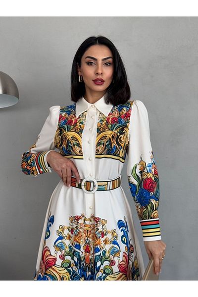 suphias Atlas Fabric Dress (BELT INCLUDED)