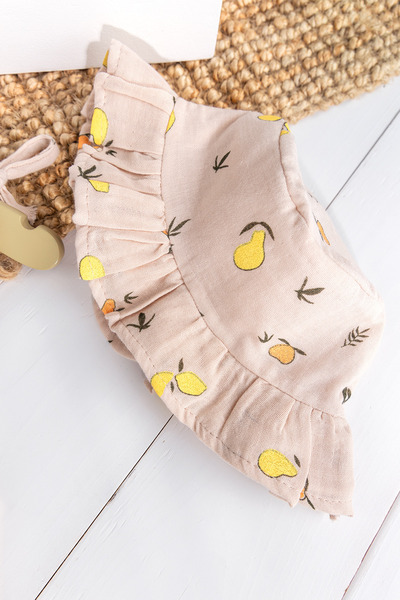 Babymod Frilly Hat Summer Muslin Baby Girl Jumpsuit