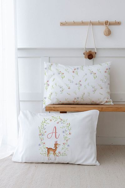 Tuğba Kuğu 2 Pillow Cases (35X45) Little Deer Series - Letter a