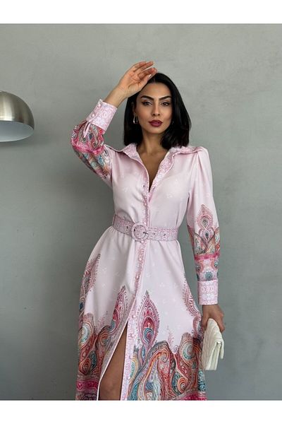 suphias Atlas Fabric Dress (BELT INCLUDED)