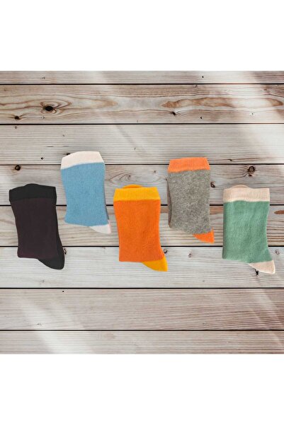 HAYEL 5 чифта многоцветни зимни хавлиени чорапи за момичета и момчета с високо качество