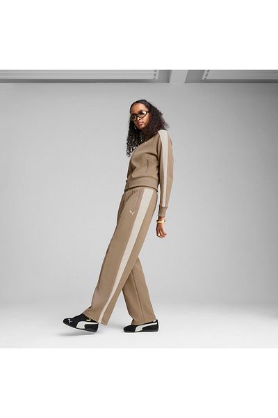 Puma T7 Always on Straight Women's Brown Sweatpants