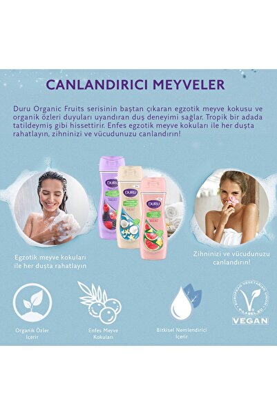 Duru 450 Ml Duş Jeli Kırmızı Meyveler & Frambuaz