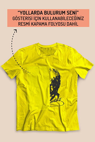 SINIF SEPETİ Yollarda Bulurum Seni Tişörtü - Sarı