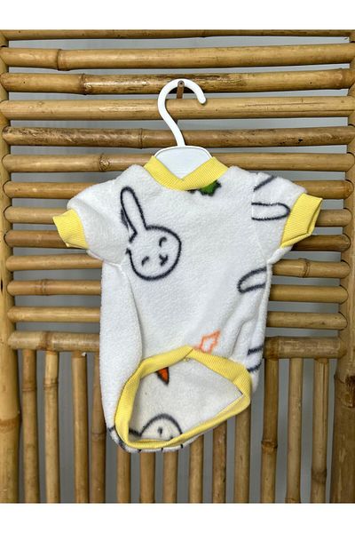 yalıpet Red Patterned Cat Dog Clothes Fleece