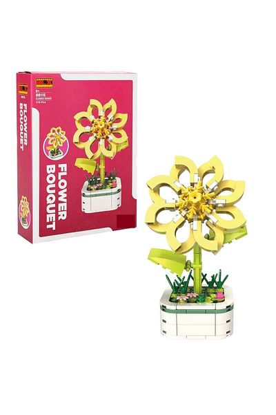 ByCaretta 119 Pieces Daisy Bouquet Building Blocks - 83578