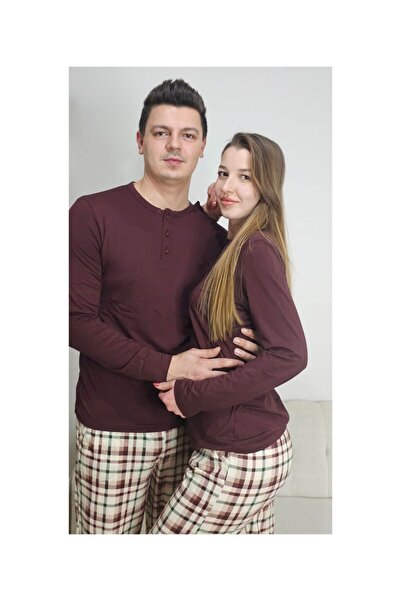 Butik Modal Bordo Erkek Pijama Takımı