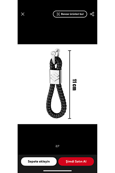 RoseTR Suzuki Swift and Compatible Black Leather Braided Keychain