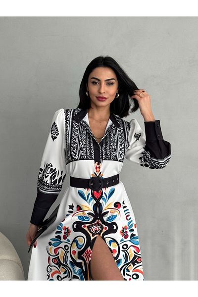 suphias Atlas Fabric Dress (BELT INCLUDED)