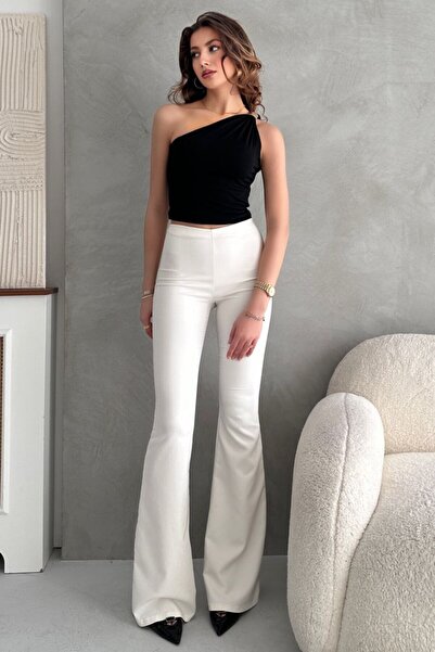 02Lady Fashion Bluză neagră cu un umăr