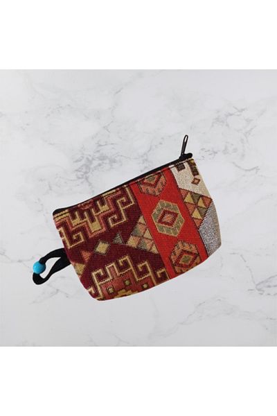 Namaste Vintage Woven Mini Coin Purse with Ethnic Pattern (13 X 9 cm)