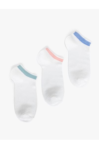 Koton Set of 3 Multicolored Stripe Detailed Booties Socks