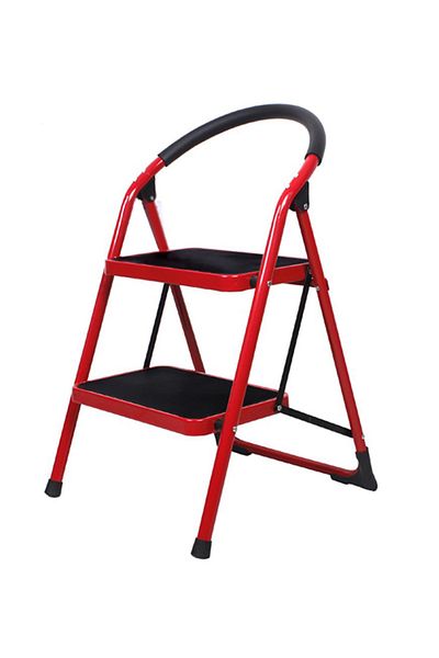 ALMUFARREJ 2 Step Folding Iron Ladder