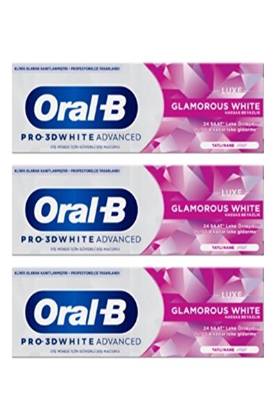 Oral-B Diş Macunu Glamorous White 75 Ml x3 Adet